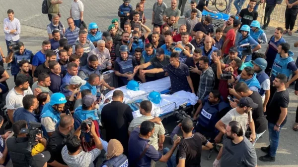 Jornalistas palestinos são mortos em Gaza / Foto: Arafat Barbakh/Reuters (10.out.23)