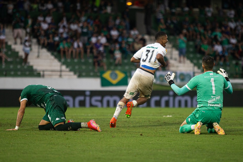 Welliton marcou para o ABC na vitória sobre o Guarani — Foto: Rennê Carvalho/ABC