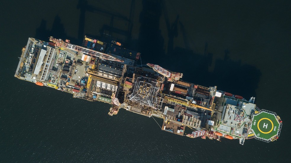 Navio-sonda responsável por perfuração de poço no RN saiu do Rio de Janeiro na terça-feira (5) — Foto: Acervo Foresea/Divulgação