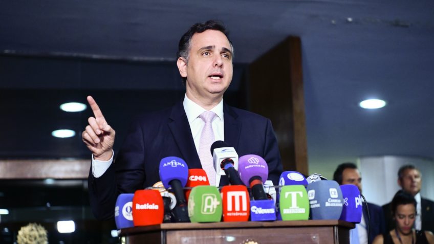 O presidente do Senado, Rodrigo Pacheco,
