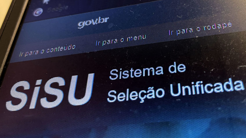tela com página do Sisu aberta