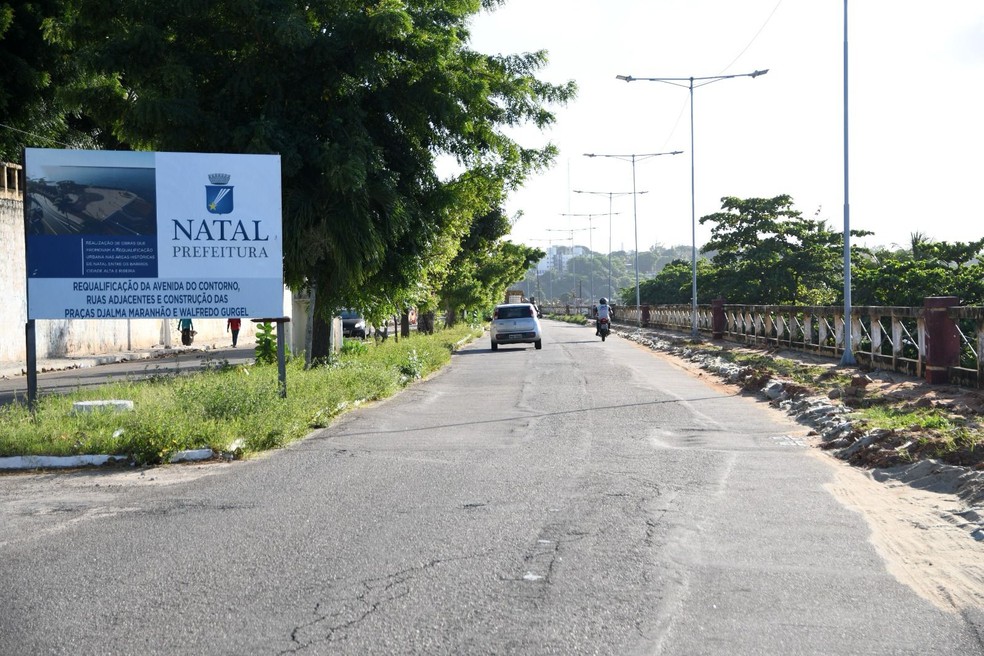 Avenida do Contorno, em Natal, será parcialmente interditada a partir de segunda-feira (22) — Foto: Frankie Marcone/Divulgação