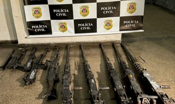 São Paulo (SP) 21/10/2023 – A Polícia Civil de São Paulo encontrou, na madrugada deste sábado (21), nove metralhadoras do Exército Brasileiro, que haviam sido furtadas do do Comando Militar do Sudeste, em Barueri.
Foto: Governador Tarcísio de Freitas/Instagram
