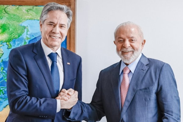 Blinken diz a Lula que discorda de comparação entre a guerra de Israel em Gaza e o Holocausto | Foto: PR/Divulgação