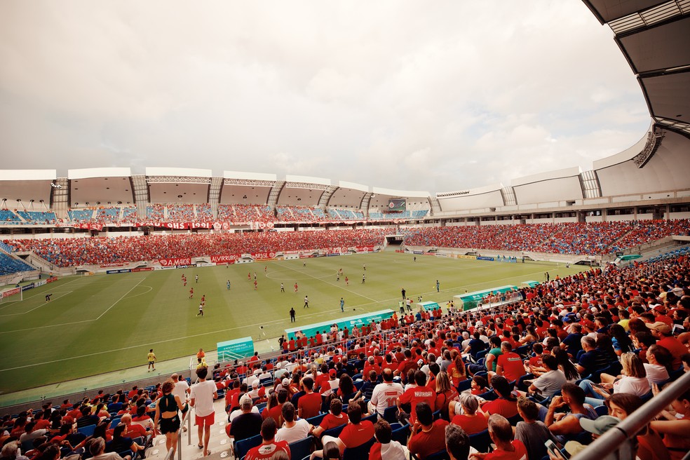 Arena das Dunas volta a receber duas torcidas em Clássico Rei — Foto: Ian Rassari