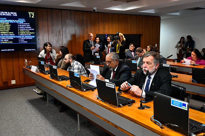 Bancada:
coordenadora da Comissão Intersetorial de Atenção à Saúde das Pessoas com Deficiência do Conselho Nacional de Saúde, Vitória Bernardes Ferreira;
senador Paulo Paim (PT-RS);
senador Flávio Arns (PSB-PR).