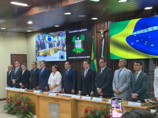 Fátima Bezerra destaca investimentos em obras em mensagem anual à ALRN — Foto: Gustavo Brendo/Inter TV Cabugi