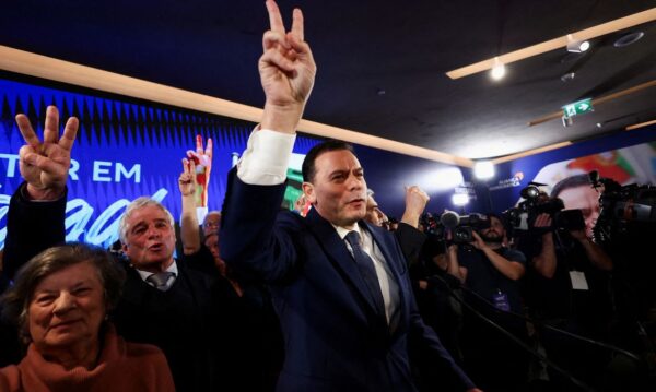 Portugal's Social Democratic Party (PSD) and Democratic Alliance (AD) leader Luis Montenegro speaks following the result of a general election in Lisbon, Portugal, March 11, 2024. REUTERS/Pedro Nunes TPX IMAGES OF THE DAY