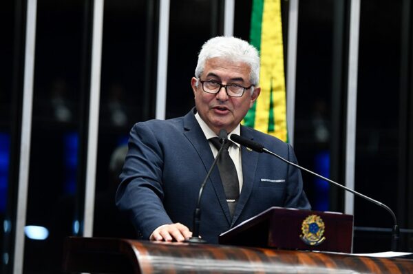 À tribuna, em discurso, senador Astronauta Marcos Pontes (PL-SP).