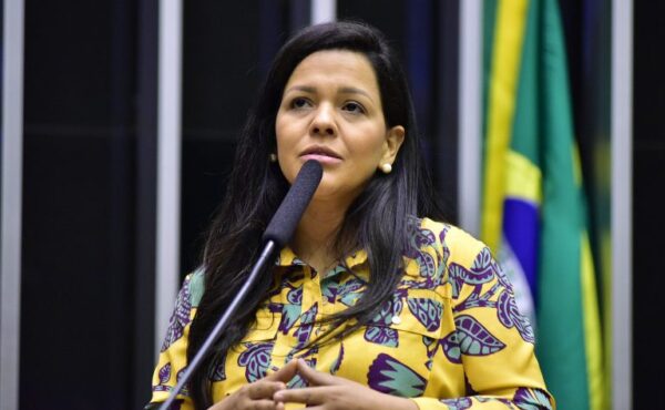 Priscila Costa discursa na tribuna do Plenário