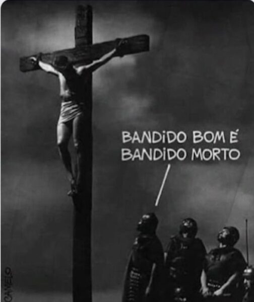 Post pubicado na Sexta-feira Santa comparou Jesus a bandido | Foto: Reprodução