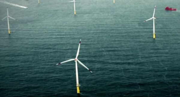 Produção de energia eólica offshore — Foto: Inter TV Cabugi/Reprodução