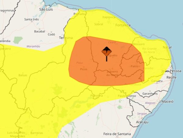 Inmet emite novos alertas de chuvas intensas em todo o Rio Grande do Norte — Foto: Reprodução/Inmet
