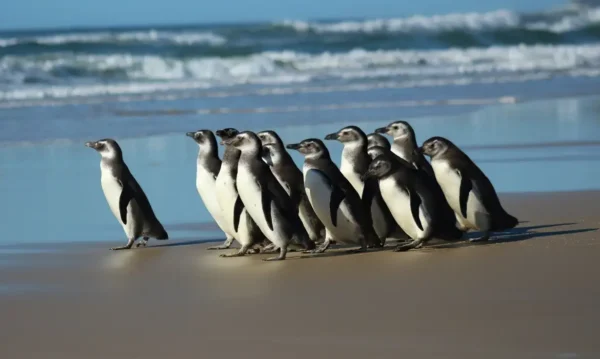 Projeto de Monitoramento de Praias realiza soltura de pinguins na Praia do Moçambique, em Florianópolis (SC). Foto: Agência Petrobras/Divulgação