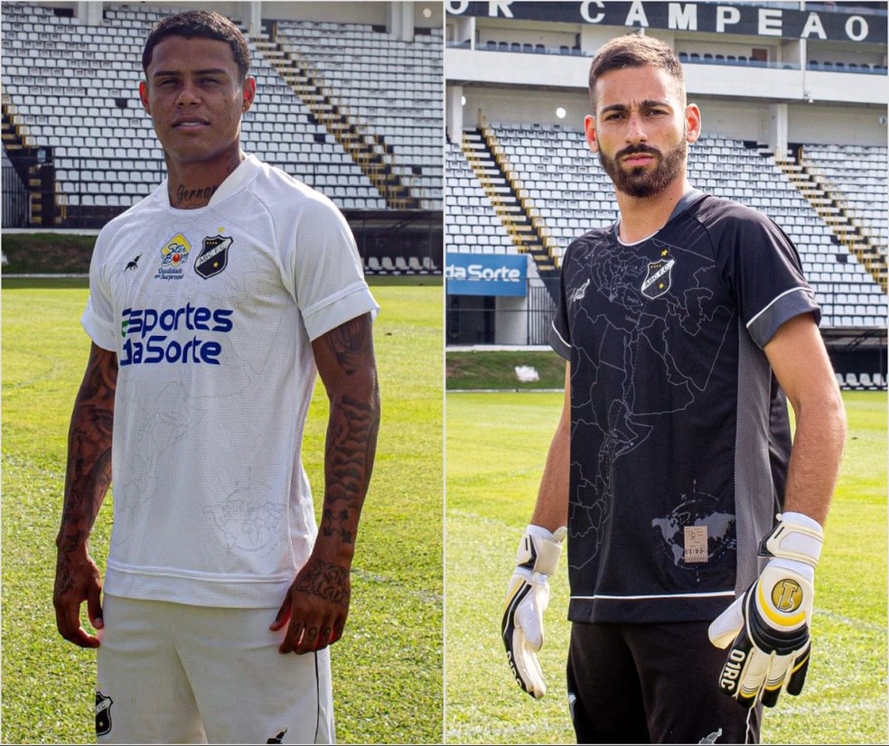 Iago Silva e Matheus Refundini já treinam no ABC — Foto: Rennê Carvalho/ABC