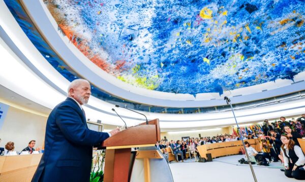 13.06.2024. Genebra, Suíça - Presidente da República, Luiz Inácio Lula da Silva, durante Sessão de Encerramento do Fórum Inaugural da Coalizão Global para a Justiça Social no âmbito da 112a Conferência Internacional do Trabalho, no Palácio das Nações.
Foto: Ricardo Stuckert / PR