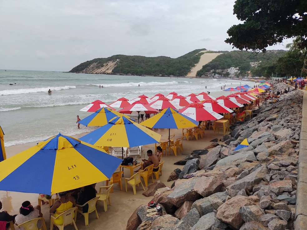 Praia de Ponta Negra, em Natal — Foto: Lucas Cortez/Inter TV Cabugi