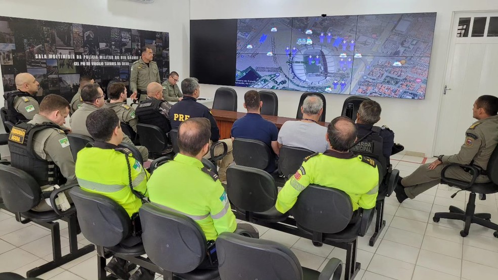 Esquema de segurança para festa do América-RN é definido em reunião — Foto: Divulgação