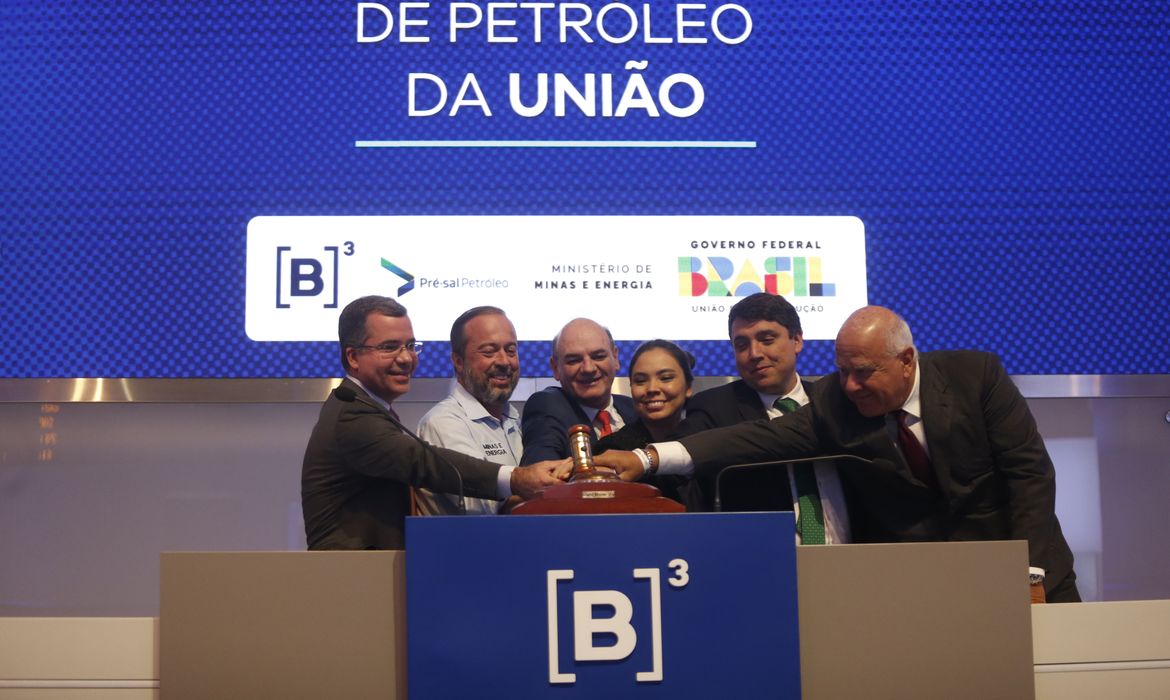 São Paulo SP 31/07/2024 Bolsa de valores B3 em São Paulo, leilão para a venda de petróleo da União dos campos de Mero e Búzios,com a presença do ministro das Minas Energia Alexandre Silveira.Foto: Paulo Pinto/Agência Brasil