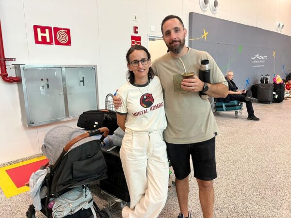 Médica Cecília Lagucci e o marido Sebastian Garcia — Foto: Vinícius Marinho/Inter TV Cabugi