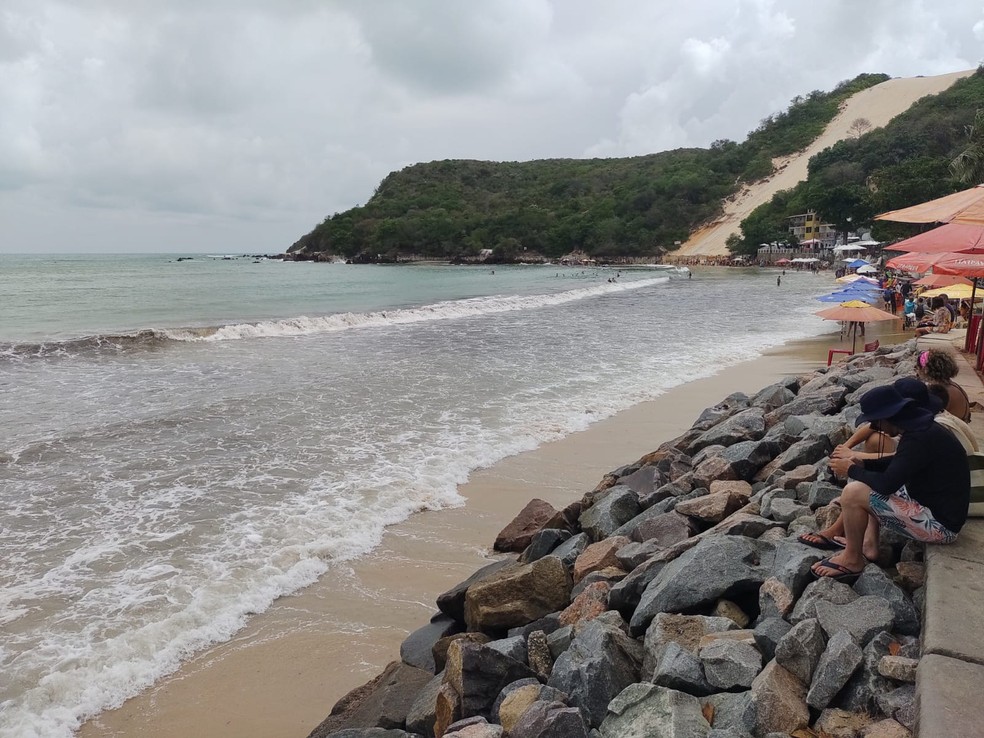 Praia de Ponta Negra, em Natal — Foto: Lucas Cortez/Inter TV Cabugi