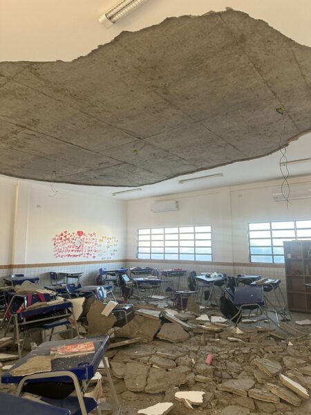 De acordo com Secretaria Estadual de Educação, a escola passou por uma reforma em 2021 — Foto: Cedida