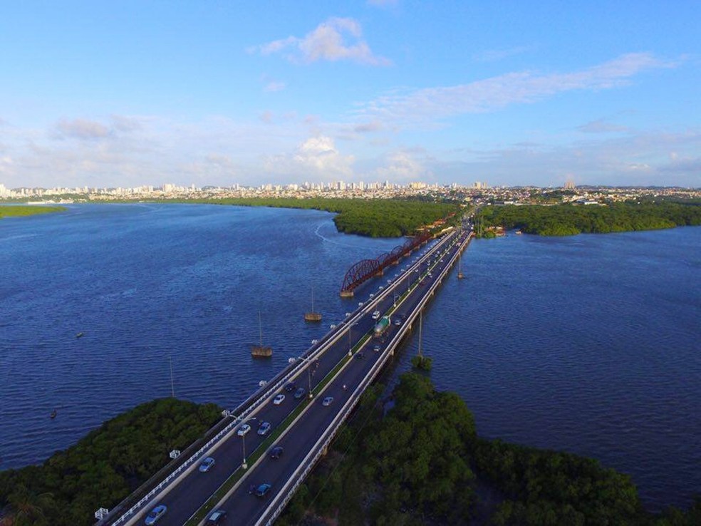 Ponte de Igapó, em Natal — Foto: Ney Douglas