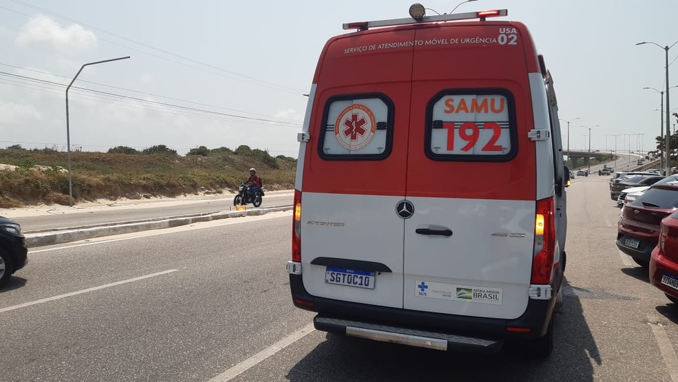 Menino de 3 anos foi atendido pelo Corpo de Bombeiros e pelo Samu — Foto: Sérgio Henrique Santos/Inter TV Cabugi