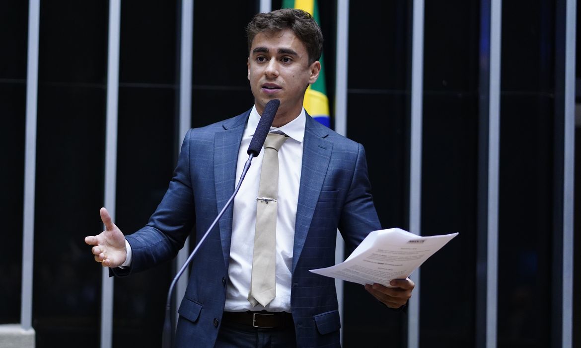 Brasília (DF) - O deputados, Nikolas Ferreira (PL - MG), discursa na tribuna da Camara dos Deputados durante sessāo deliberativa
Foto: Pablo Valadares/Câmara dos Deputados